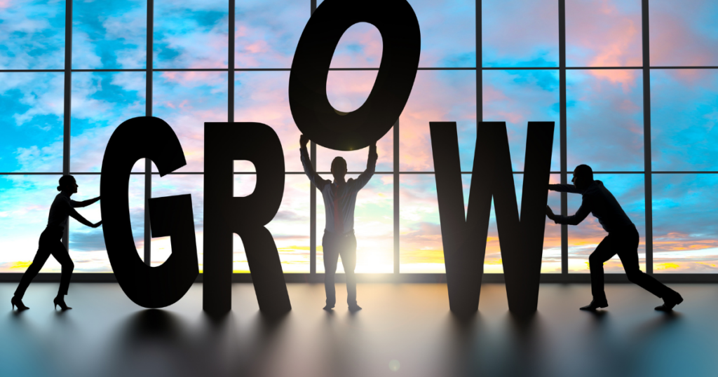 image with the words "grow" written across 